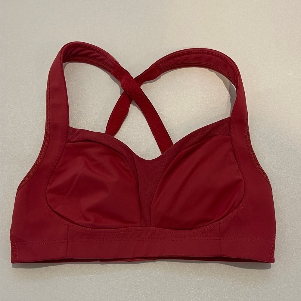 Lululemon Ta-Ta Tamer Crimson Cross-Back Sports Bra